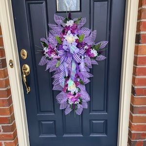 Custom Made Easter Wreath-Cross